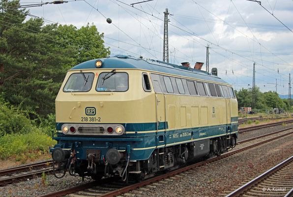 RP-218 381 legt am 5. Juni 2020 in Babenhausen (Hessen) eine Pause ein.