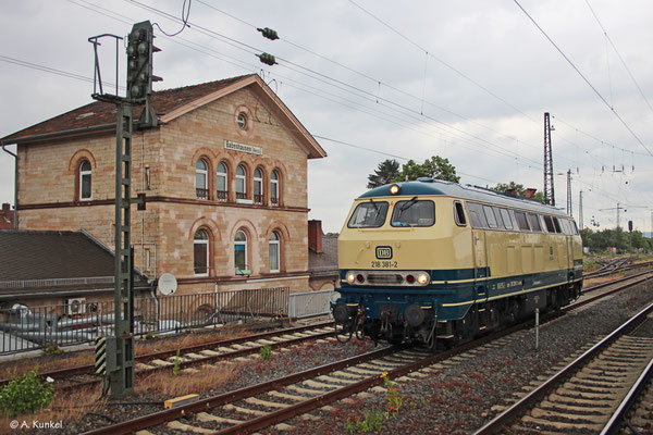 RP-218 381 legt am 5. Juni 2020 in Babenhausen (Hessen) eine Pause ein.