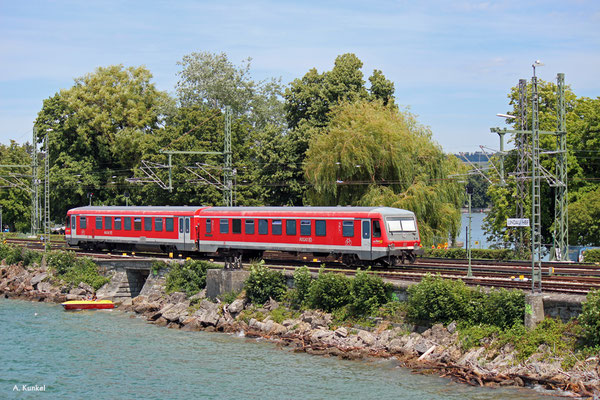 628/928 542 rangiert am 13. Juli 2020 in Lindau.