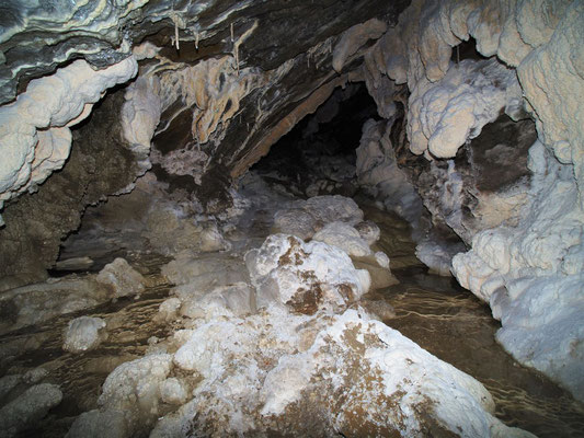 Seconda Grotta dell'Alp Cadriola: sezione concrezionata