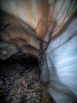 Grotta Glaciale di Scaradra: galleria est anno 2020