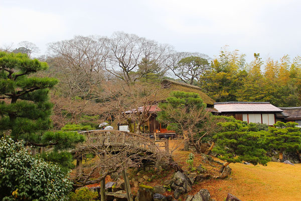 Genkyuen-Garten mit Teehaus