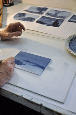 Aquarellmalen lernen: Grundübung naß-in-naß-Technik