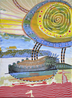 Susanne Hauenstein / Mischtechnik: Collage, Acryl, Stifte