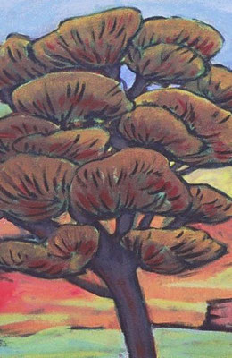 Beispiel für Mal-Workshop Bäume malen/ "Der Zauberbaum"