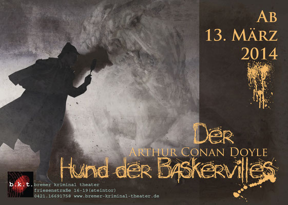 DerFlyer, Plakat,  Programmheft "Der Hund der Baskervilles", bkt, 2014 
