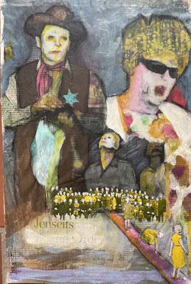 o.T., 2021  Mixed Media /Wachs auf Papier (36 x 56 cm)