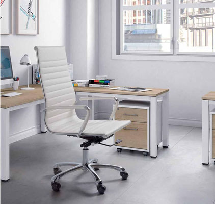 silla escritorio blanca