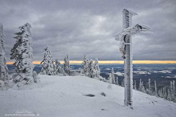 Winterstimmung am Gipfel des Lusen!