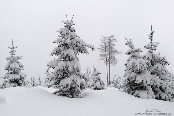 Schnee ohne Ende, eine Tag ununterbrochen...