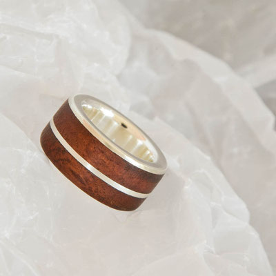 Jarrahholz mit Silber kombinierter Ring 570.-