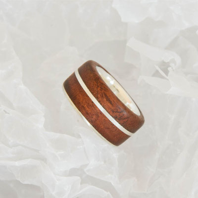 Jarrahholz mit Silber kombinierter Ring 570.-