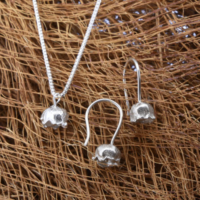 - Maiglöckchen Blüten - Ohrschmuck 299.- Anhänger ohne Kette 229.-