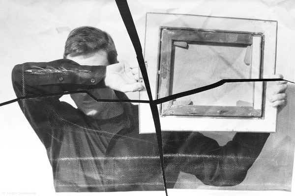 Schnittwunden, 2019, Collage, Foto-Abzug auf Ilford Barytpapier, 27.7 x 18.5 cm (37.7 x 28.5 cm)