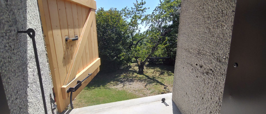 Vue bucolique du gîte des 7 sartots