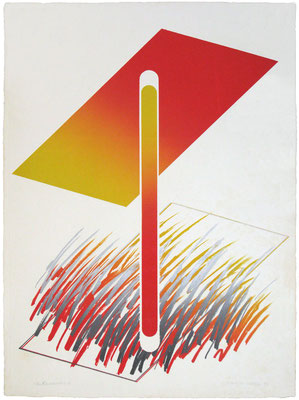 RELATIVITY 1-A 1971 Lithograph,Metal block 76x56cm ED.30