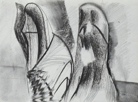 diorama drawing　2023　21.0×29.7cm　紙、木炭、鉛筆