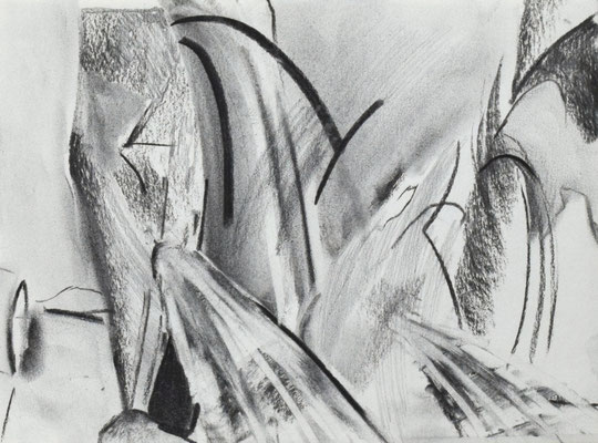 diorama drawing　2023　21.0×29.7cm　紙、木炭、鉛筆