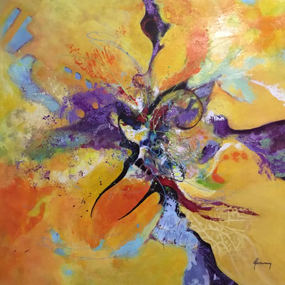 Manipura   Acrylique sur toile   80x80