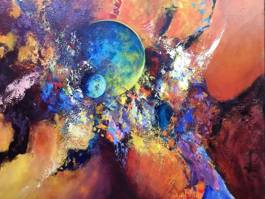 Eclosion   Acrylique sur toile    80x60