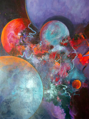 J'ai pas mangé les champignons    Acrylique sur toile   100x80   