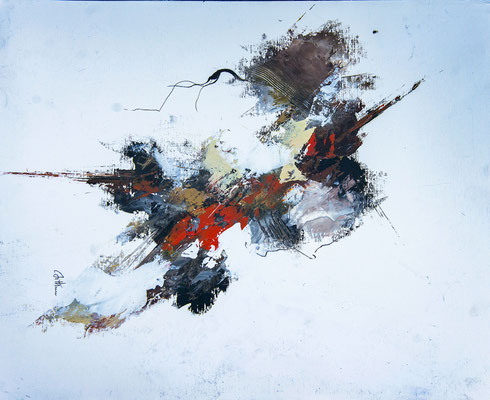 Huile sur papier.  50X40