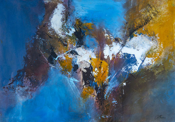 Huile sur papier.  40X30