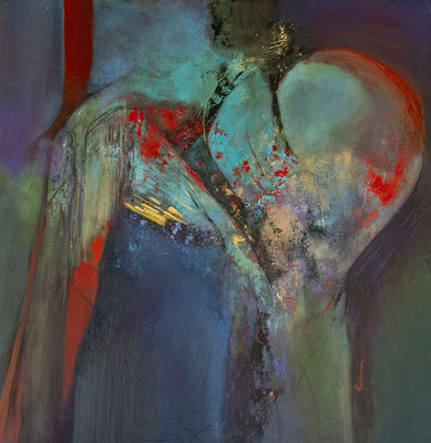 L'adieu   Acrylique sur toile  100x100