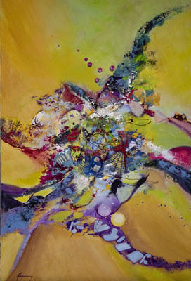 Farandole.  Acrylique sur toile   90x60