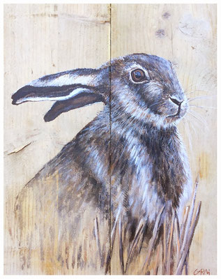 acrylverf op houten paneel