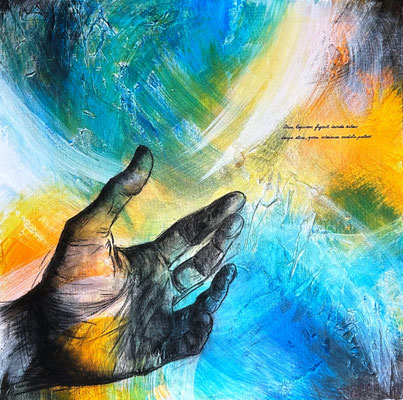 Carpe Diem (60x60-2024) Dum loquimur fugerit invida aetas: carpe diem, quam minimum credula postero/Mentre parliamo il tempo è già in fuga, come se provasse invidia di noi: cogli l'attimo, sperando il meno possibile nel domani