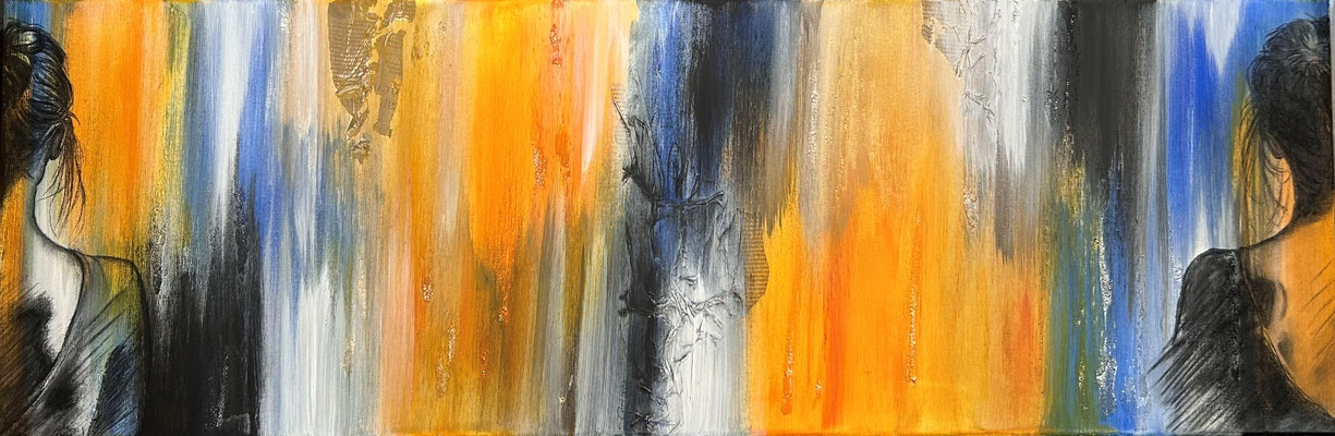 Tutti diversi, tutti uguali, ognuno unico (tecnica mista 80x80 - 2024)