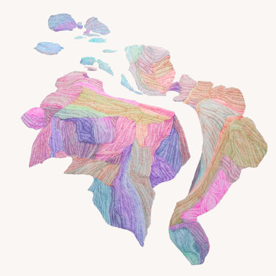 Cartographia 1 - stylos bic sur papier canson 200g - 50x50cm - 2019