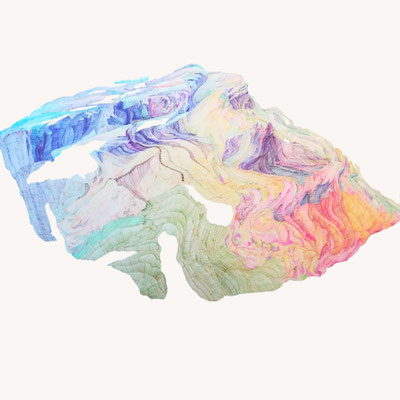 Cartographia 2 - stylos bic sur papier canson 200g - 50x50cm - 2019