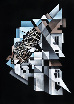 "Käthes Haus",  Acryl auf Leinwand, 70x50cm
