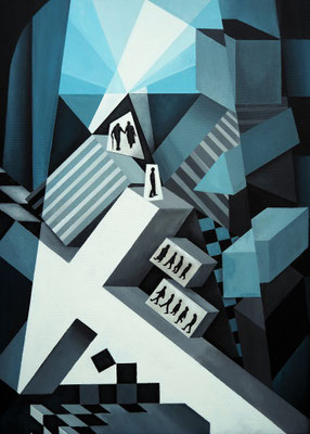 "Kreuz", Acryl auf Leinwand, 70x80cm