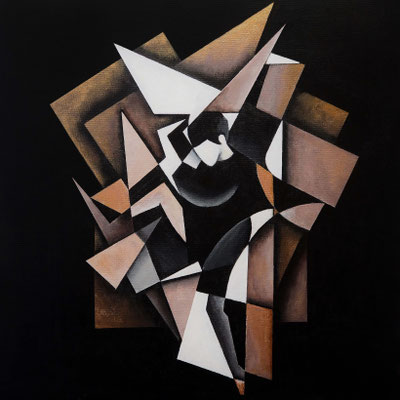 "Valeska Gert",  Acryl auf Leinwand, 50x50cm