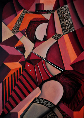 "Cabaret", Acryl auf Leinwand, 70x50cm