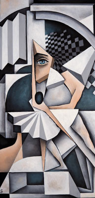 "Weltschmerz", Acryl auf Leinwand, 100x50cm