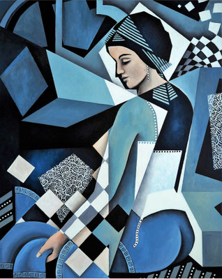 "Losgelassen", Acryl auf Leinwand, 100x80cm