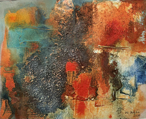 Strutura IX, 30 x 40 x 0,1 cm