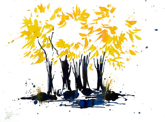 Herbsttage 001 | Aquarell auf Papier | 45,5 x 61 cm