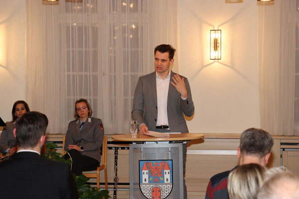 Dr. Roland Borchers vom Dokumentationszentrum NS-Zwangsarbeit in Berlin hielt einen Vortrag.