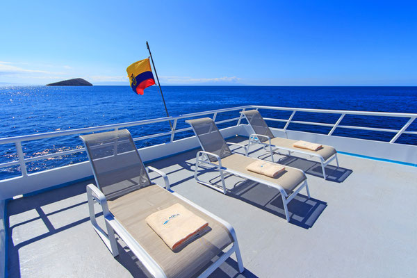 Sundeck of the vessel Galapagos Dive Expedition