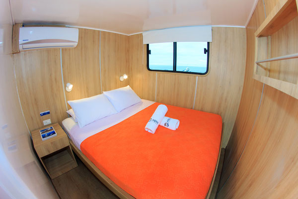 Double bed room cabin of the vessel Galapagos Dive Liveaboard, Galapagos Shark Diving