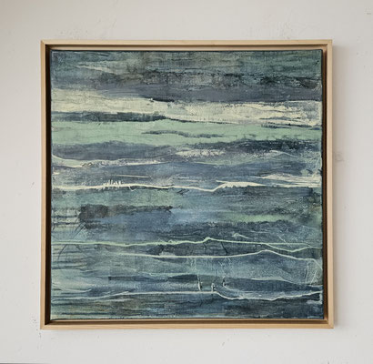 Acryl / Mixed Media auf Leinwand, 60 x 60 cm, Schattenfugenrahmen, 2025
