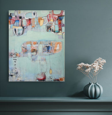  PAINTED POETRY, Acryl / Mixed Media, 73 x 92 cm auf Leinwand, 2026