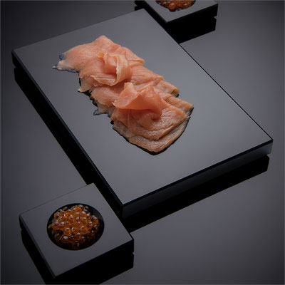 Sushi-Set von Black Glass mit Balik Overture Classic von Prunier