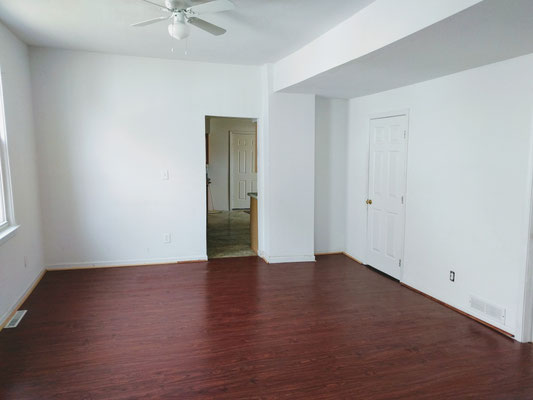 Downstairs dining room looking toward kitchen