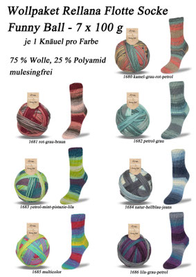 Wollpaket Rellana Flotte Socke Funny Ball